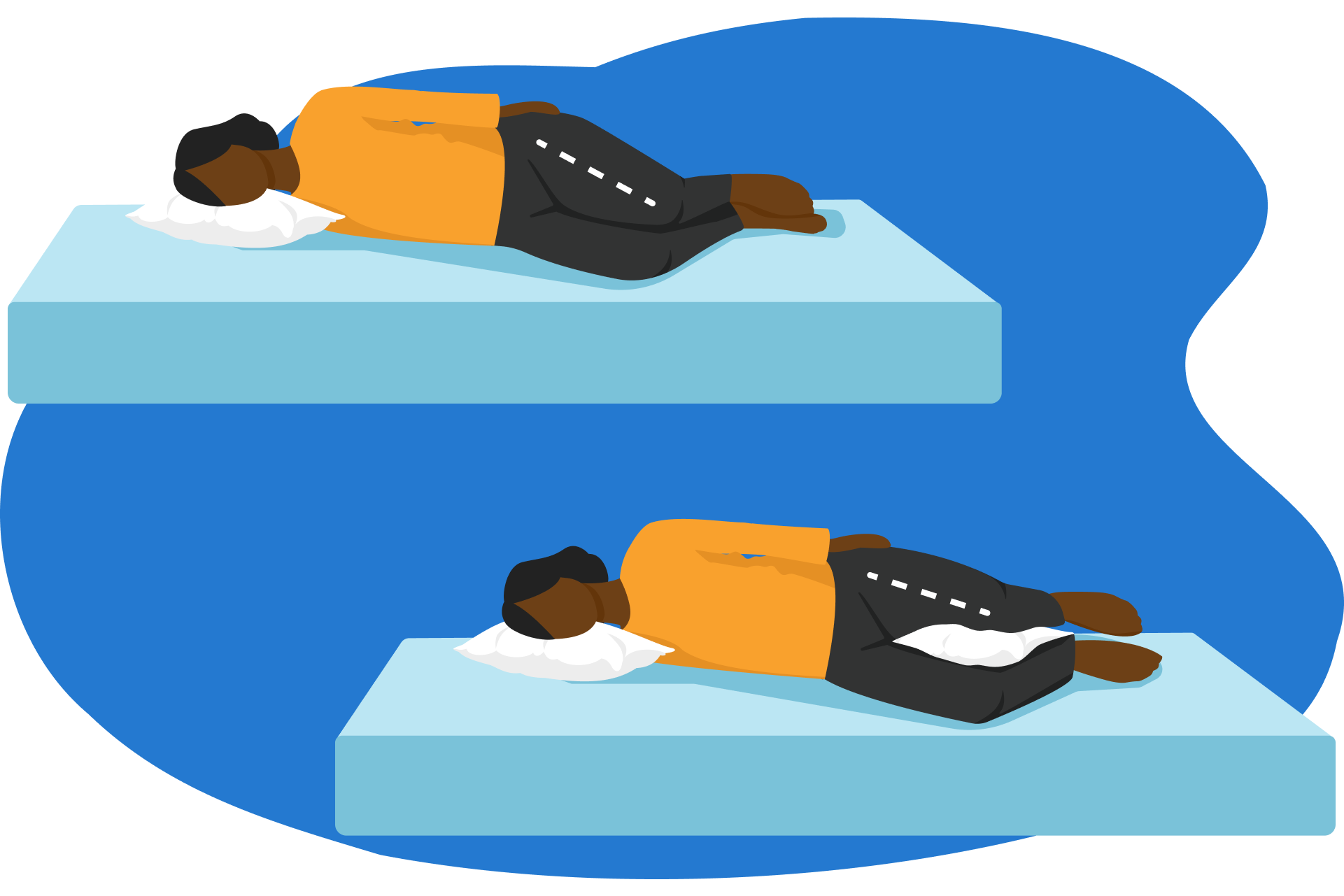 dormir con almohada entre piernas