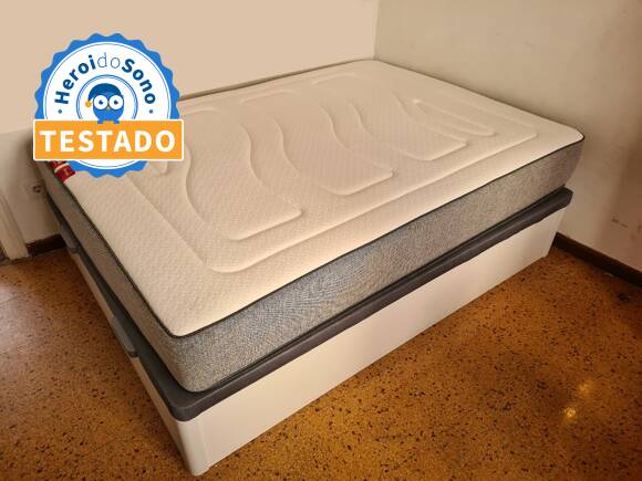 Imagem do colchão Pikolin Pikup Fussion com o logo “testado” do Heroi do Sono.