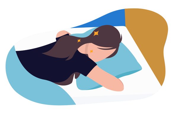 Ilustração do uso de uma capa de almofada de seda