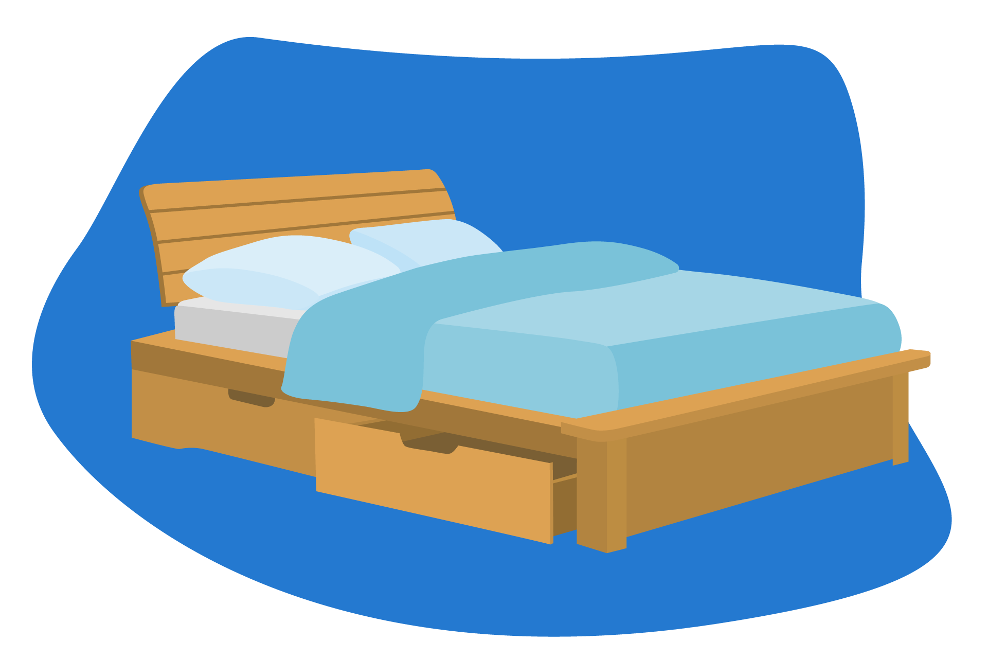 Cama com arrumação