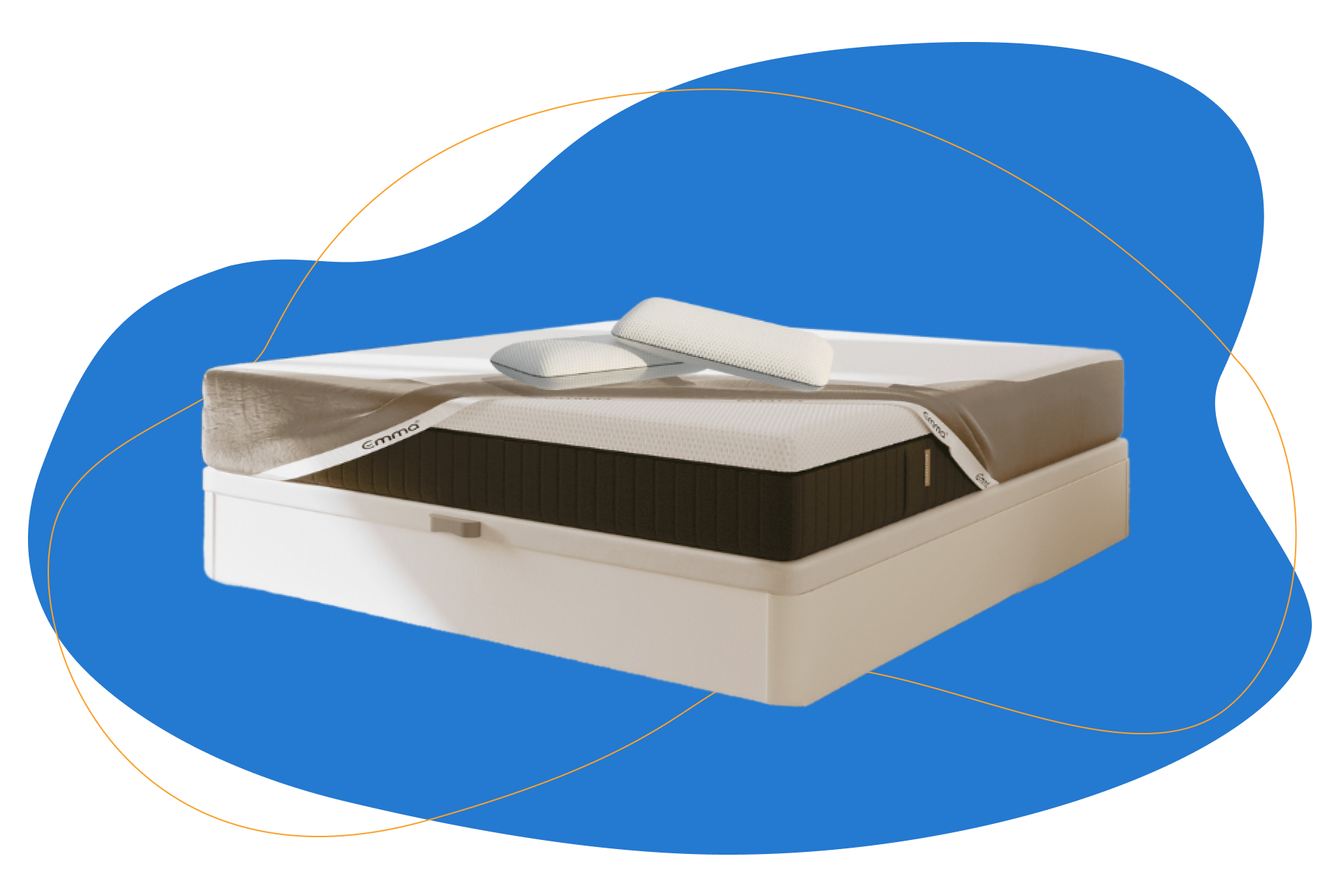 Cama Emma e colchão Emma Hybrid