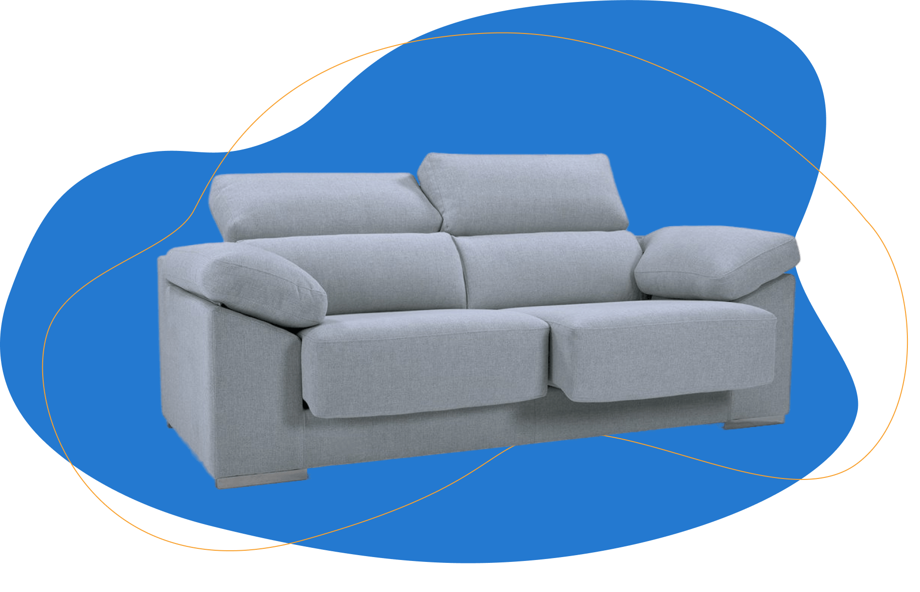 sofá 2 lugares conforama noelia