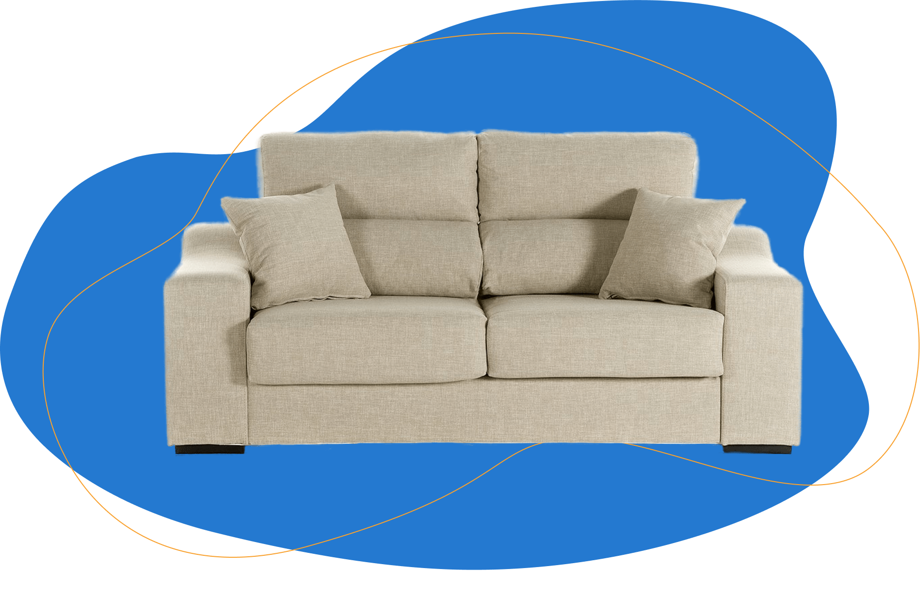 sofá 3 lugares conforama lucia